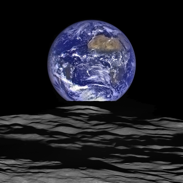 NASA released a new high-resolution earthrise image captured by the Lunar Reconnaissance Orbiter 