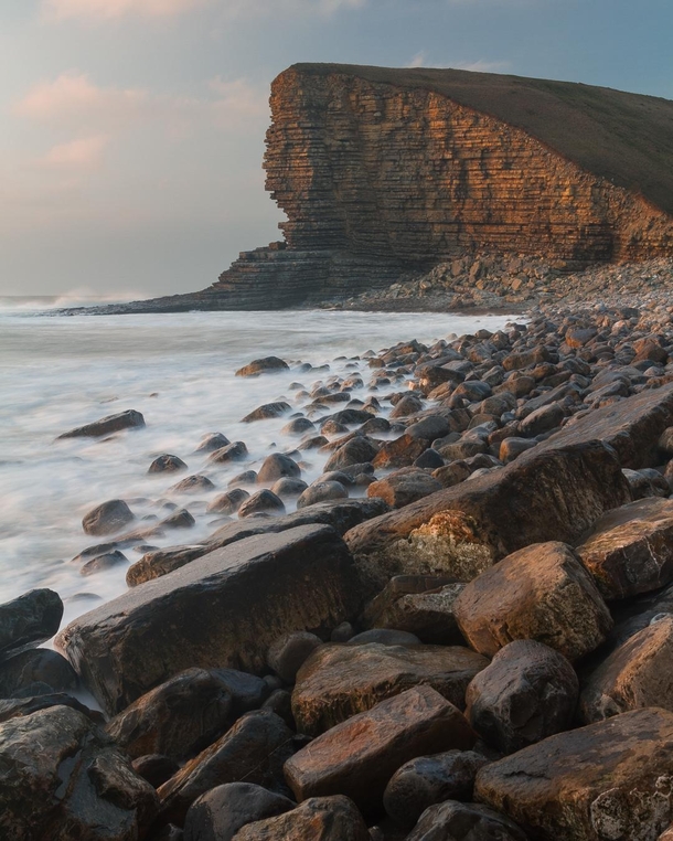 Nash Point South Wales at sunset 