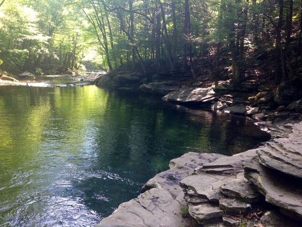 Natural pool in a river near Peekamoose Valley NY 