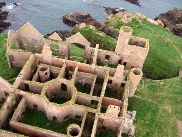 New Slains Castle in Aberdeenshire Scotland credited as an inspiration to Bram Stoker as he wrote Dracula 
