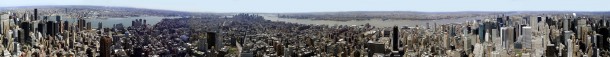 New York City panorama taken from the  th floor of the Empire State Building 
