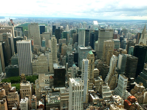 New York City via the Empire State building 