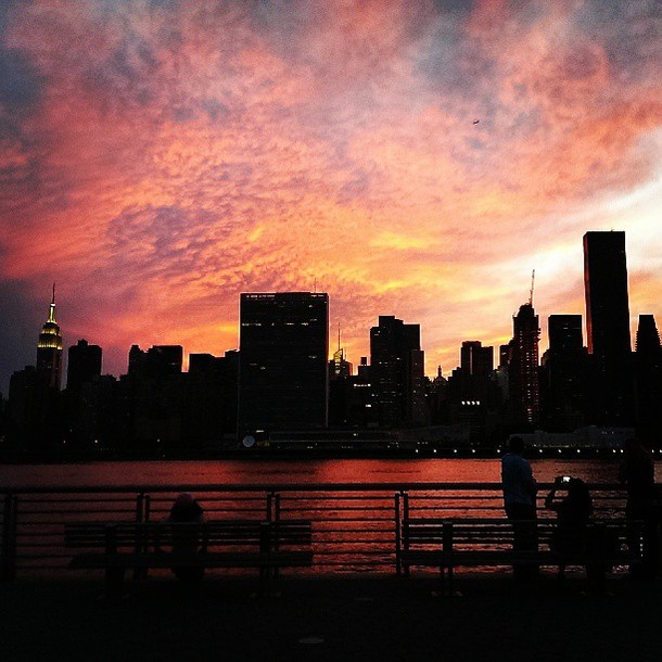 New Yorks East River Sunset 