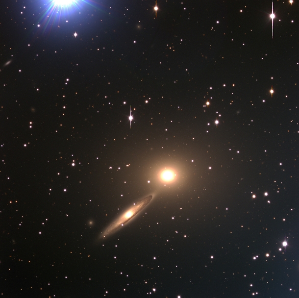 NGC  and NGC  interacting galaxies