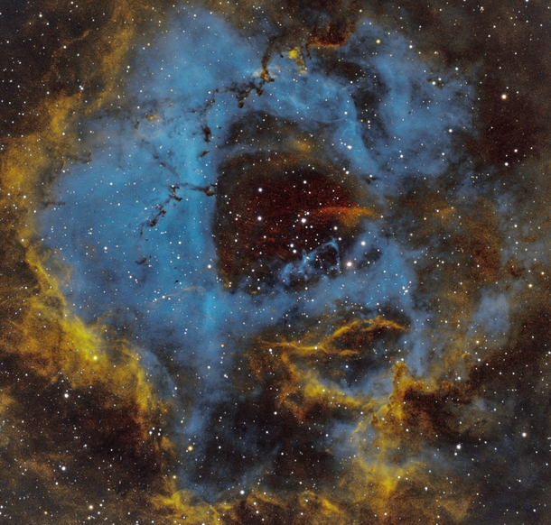 NGC  Rosette Nebula  hours of exposure 