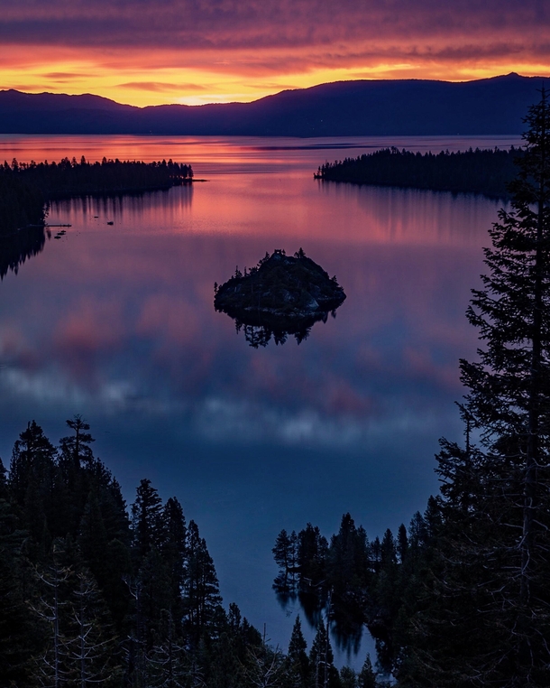 Nice pre sunrise color at Emerald Bay on Lake Tahoe 