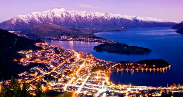 Night in Queenstown New Zealand 