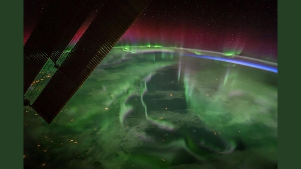 Northern lights from space Now thats some fucking space porn