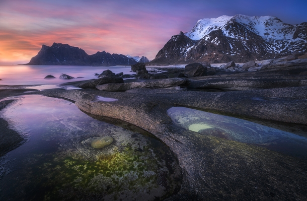 Norway light Sunset at Utakleiv Nordland Norway By Jonathan Le Borgne 