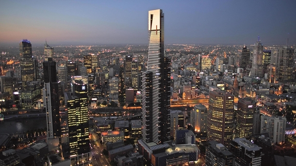 Not my work but thought it belonged here despite its quality the Eureka Tower Melbourne 