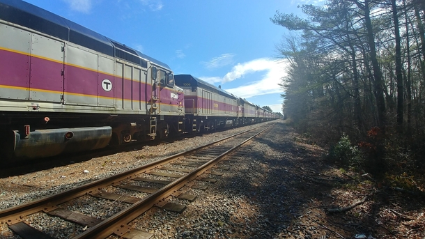 Not sure if this counts but a line of MBTA EMD FPH locomotives left to rot