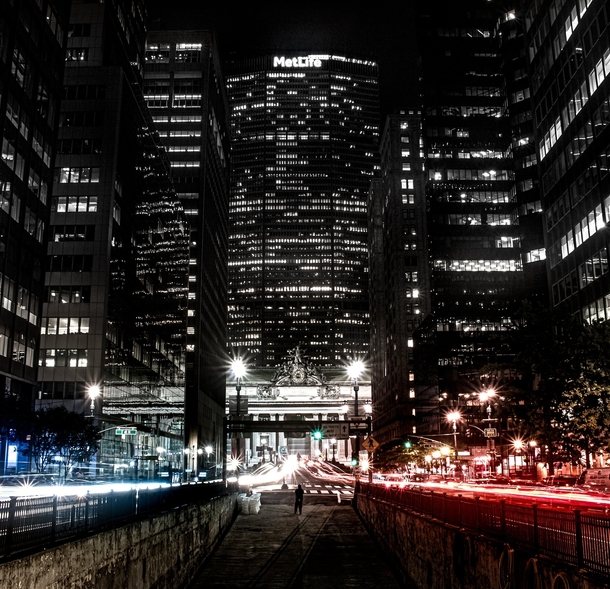 NYC traffic at night