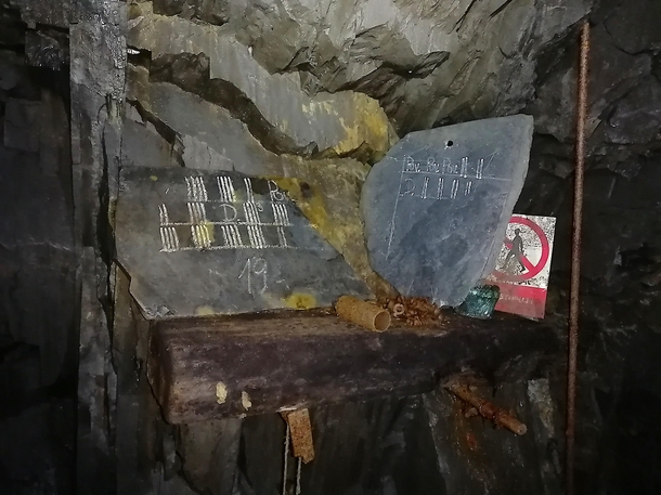 Office in abandoned slate mine  gallery in comments