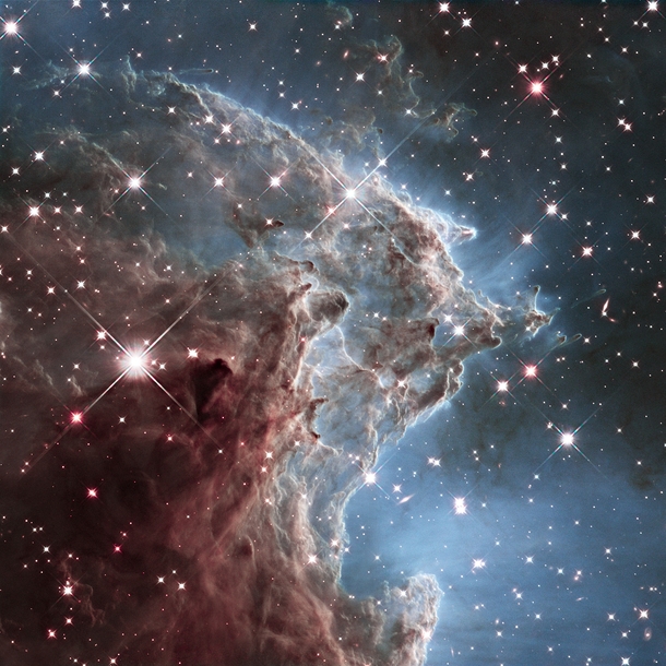 On its th anniversary Hubble snapped this awesome infrared-light portrait of the Monkey Head Nebula 