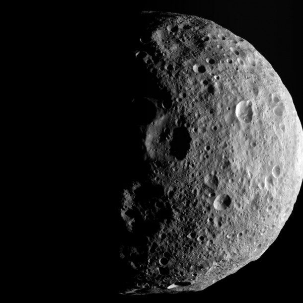 One of the last images Dawn obtained of the giant asteroid Vesta 
