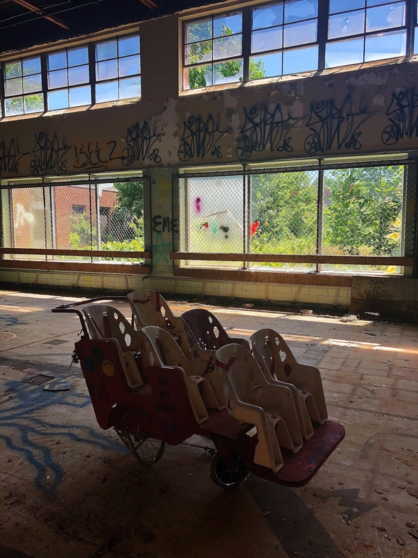 One of the more brighter rooms in an abandoned State Hospital in Pennsylvania