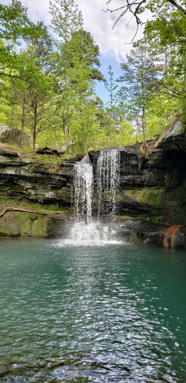 One of the two waterfalls at Devils Canyon Mulberry Arkansas 