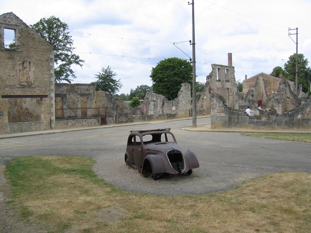 Oradour-sur-Glane France Abandoned after a massacre by German troops during WW Now a museum