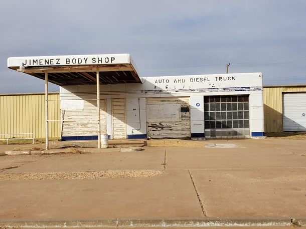 Originally a gas station Hasnt been a body shop for a while now Lubbock TX