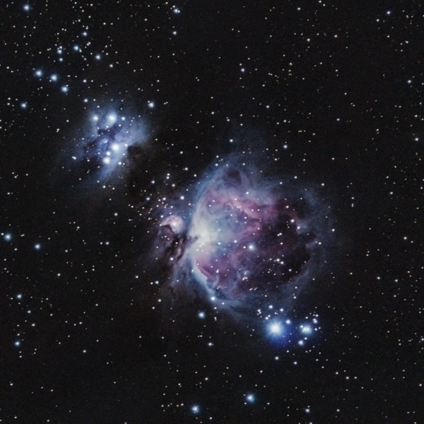 Orion and Running Man Nebula shot in Bortle  skies 