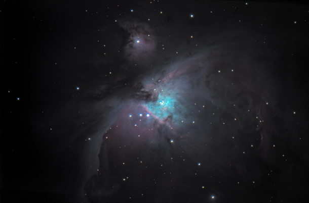 Orion Nebula from  though the light has been in transit since roughly  AD as its  light years away