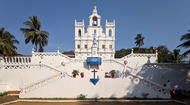 Our Lady of the Immaculate Conception Church - The colonial Portuguese Baroque style church built in  as a chapel overlooking the city of Panjim 