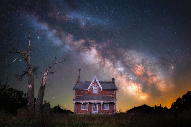Our Milky Way over an old homestead in Ontario Canada 
