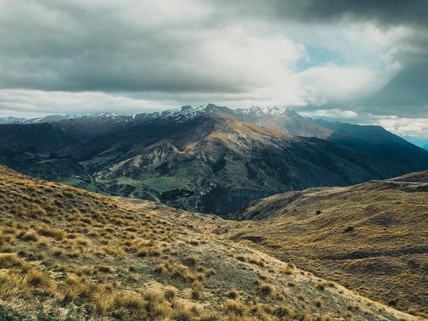 Outside of Queenstown on the road to Wanaka New Zealand Absolutely breathtaking view  insta connorhenderson_photography