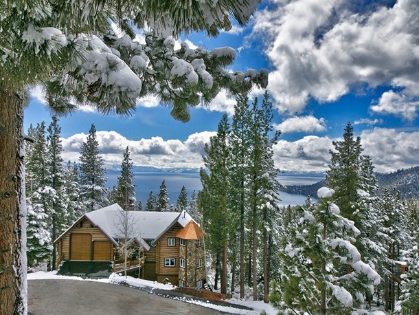 Overlooking Lake Tahoe Nevada  by unknown
