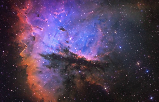 PacMan Nebula in Narrowband 