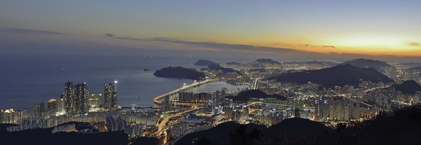 Panorama of Busan South Korea 