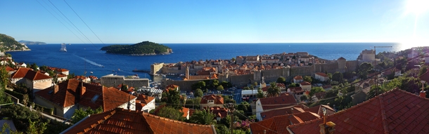 Panoramic view on Dubrovnik Old Town from the airbnb I stayed at 