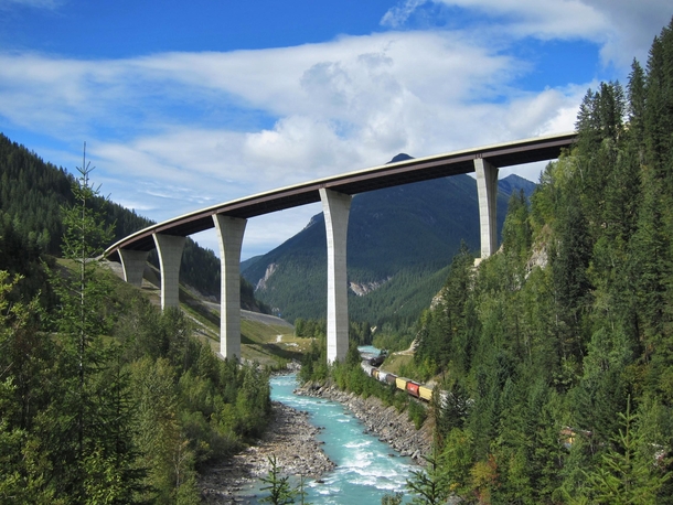 Park Bridge in the Kicking Horse Pass in British Columbia Canada