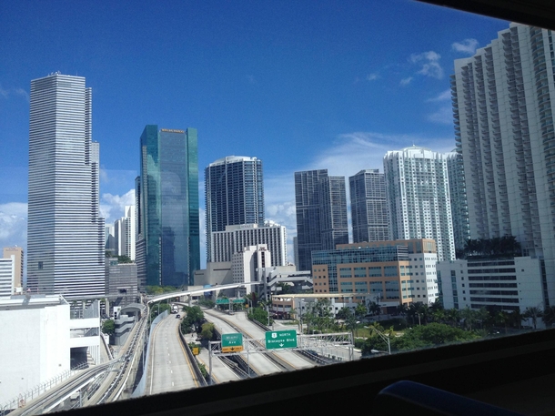 Partial skyline view of Miami Florida 