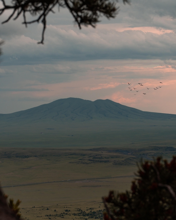 Perfect timing on top of Mt Capulin Colorado 