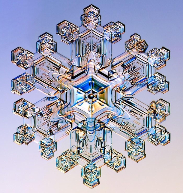 Perfectly Hexagonal Snowflake The way snowflakes grow depends strongly on the temperature and humidity in the clouds This is summarized in the Nakaya Diagram after Japanese physicist Ukichiro Nakaya who discovered this behavior by growing snowflakes in hi