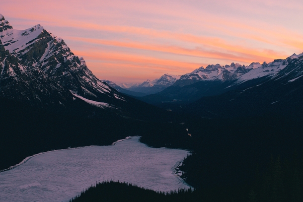 Peyto Lake at sunrise Banff National Park Alberta Canada  x
