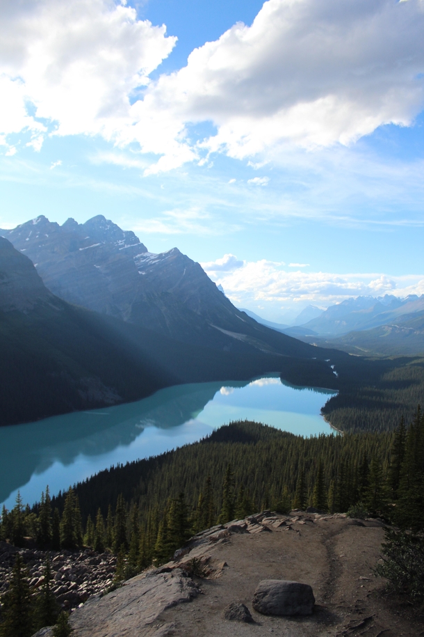 Peyto Lake in the Early Evening - Banff National Park Alberta Canada 