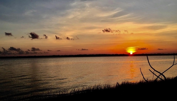 Picture of a sunset I took in NC over the intracoastal waterway x