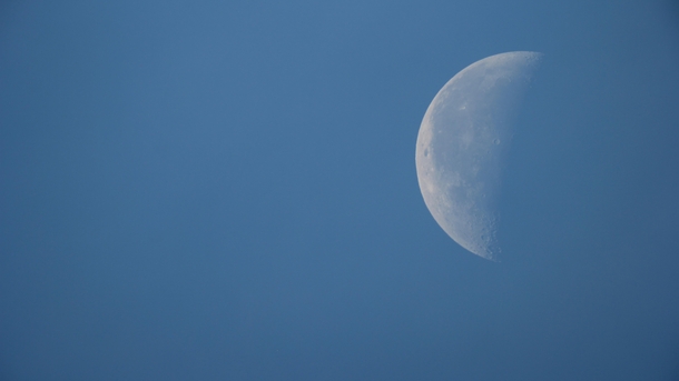 Picture of the moon taken by my schools telescope during daytime  Denmark 