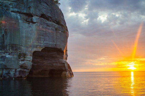 Pictured Rocks located in the Upper Peninsula of Michigan 