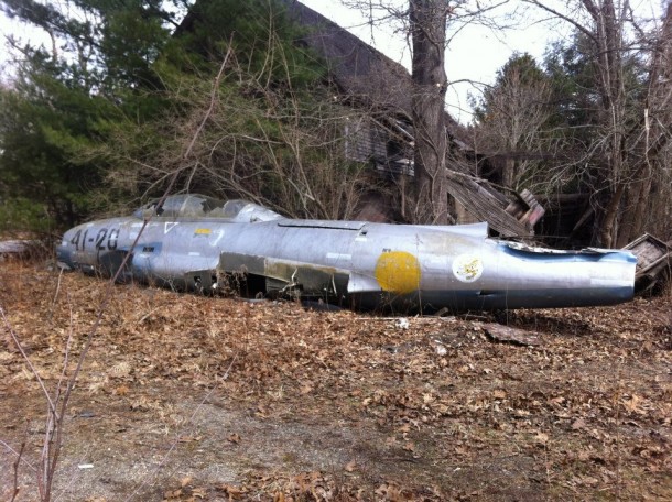 Plane Fuselage found on old airfield in CT 