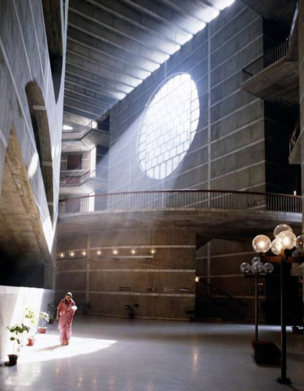 Play of light within the Jatiyo Sangsad Bhaban National Parliament