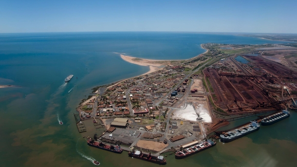Port Hedland Australia the largest iron ore loading port in Australia 