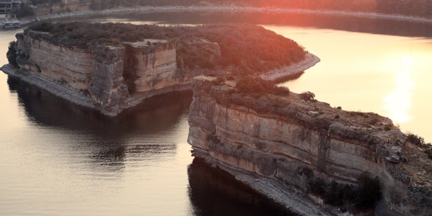 Possum Kingdom Lake where they will be holding the Redbull Cliff Diving championships June - 