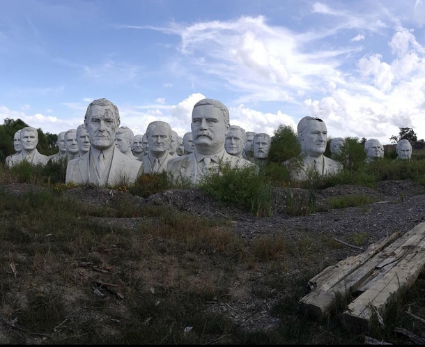 Presidents park in a field in Croaker Virginia 