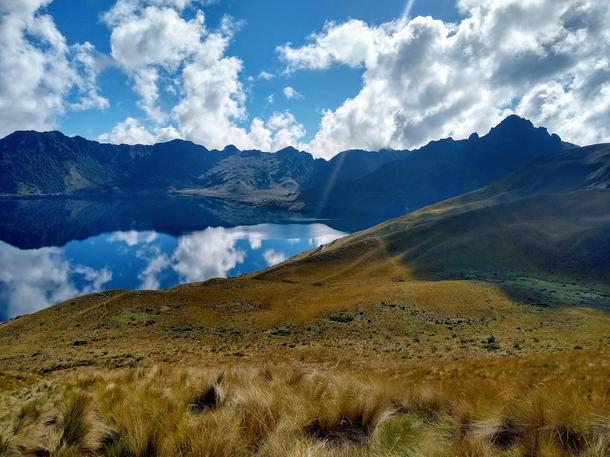 Pristine lake in the Andes of Ecuador 