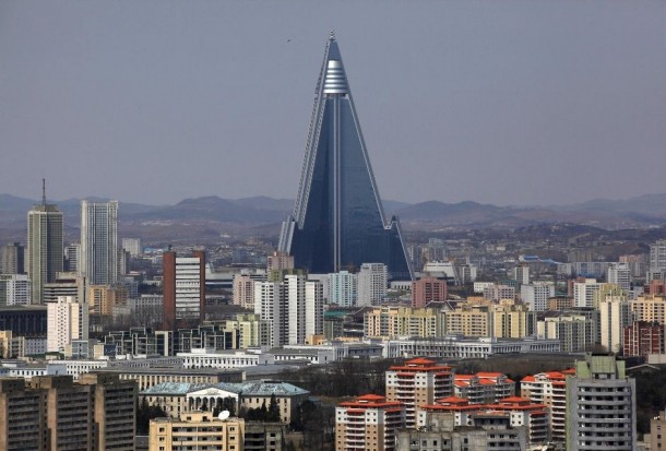Pyongyang North Korea Ryugyong Hotel is finished  ft and th highest floor count 