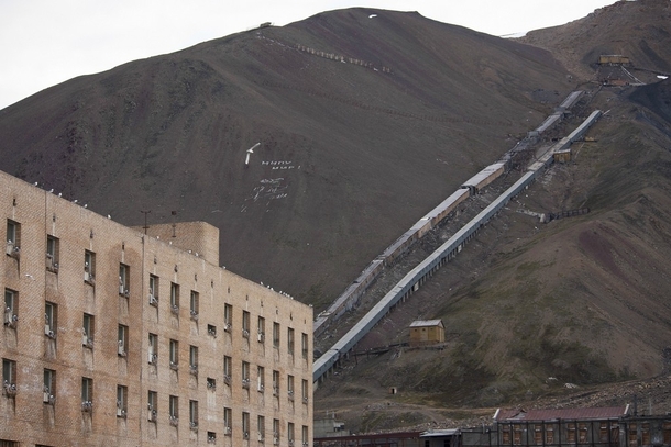 Pyramiden abandoned Soviet mining town in the Svalbard Islands Norway 