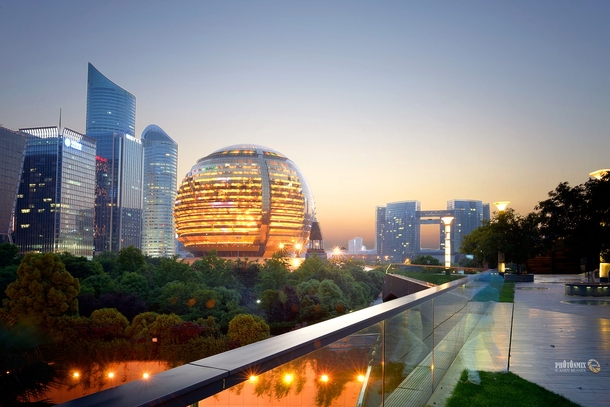 Qianjiang CBD the business political and cultural center of Hangzhou China - host of this years G summit 